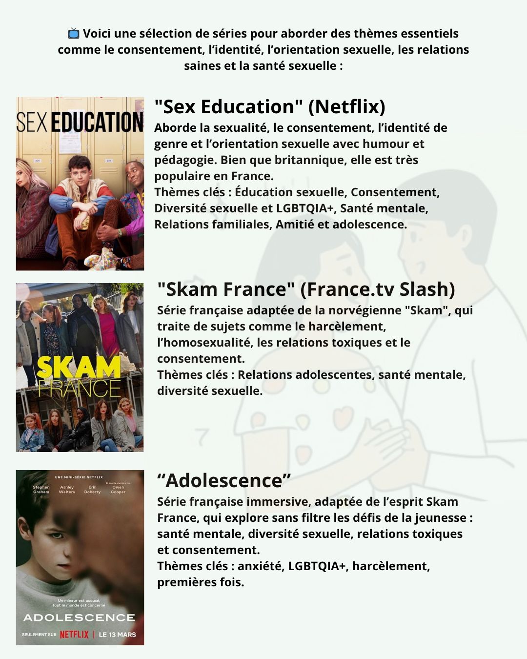 La sexualité : Comprendre, en parler
Viens en parler demain vendredi 10 avril à 16h au Pôle Jeunesse à Foix, avec les professionnels du PJC !