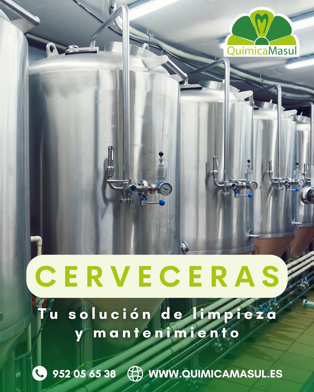 El secreto de una gran cerveza está también en la pureza de su elaboración 🍻Cada residuo orgánico o mineral que queda en los tanques puede alterar el perfil de sabor que tanto te ha costado conseguir. Queremos ayudarte a encontrar el resultado que estás buscando y, por eso, fabricamos soluciones específicas para el sector cervecero, garantizando que tus líneas de producción y fermentadores estén libres de contaminantes.Porque cuando la higiene es perfecta, lo único que destaca es el cuerpo y el aroma de tu cerveza.Llámanos al 📞 952 05 65 38 o mándanos un WhatsApp al 📱 622 07 00 61 y te informamos de lo que necesites. ¡Salud por la calidad! 🥂#QuímicaMasul #CervezaArtesana #IndustriaCervecera #HigieneIndustrial #ControlDeCalidad